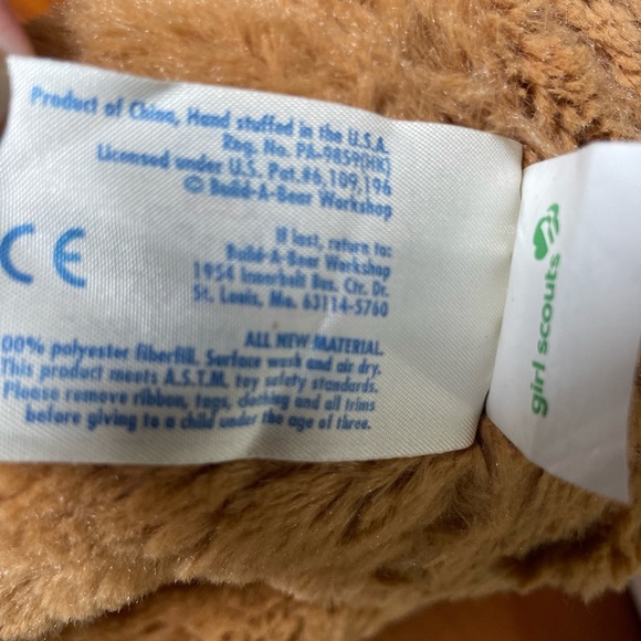 Build-A-Bear Girl Scout Teddy Bear 100 Year Anniversary Plush Pink Brown 12 Inch - Picture 5 of 5